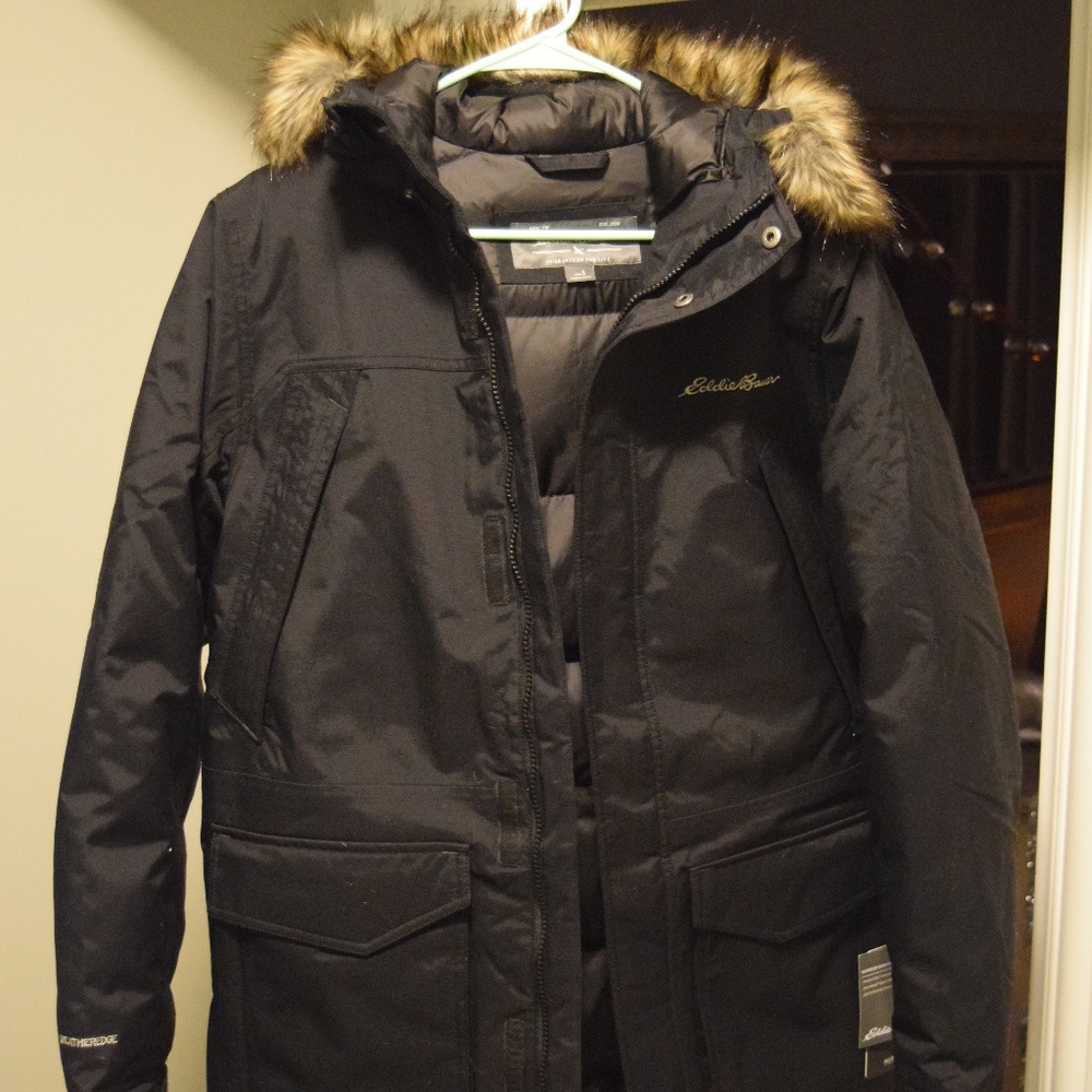 Eddie Bauer Superior Down Parka New Black Small